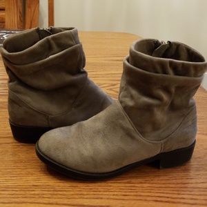 Taupe Suede ankle boots